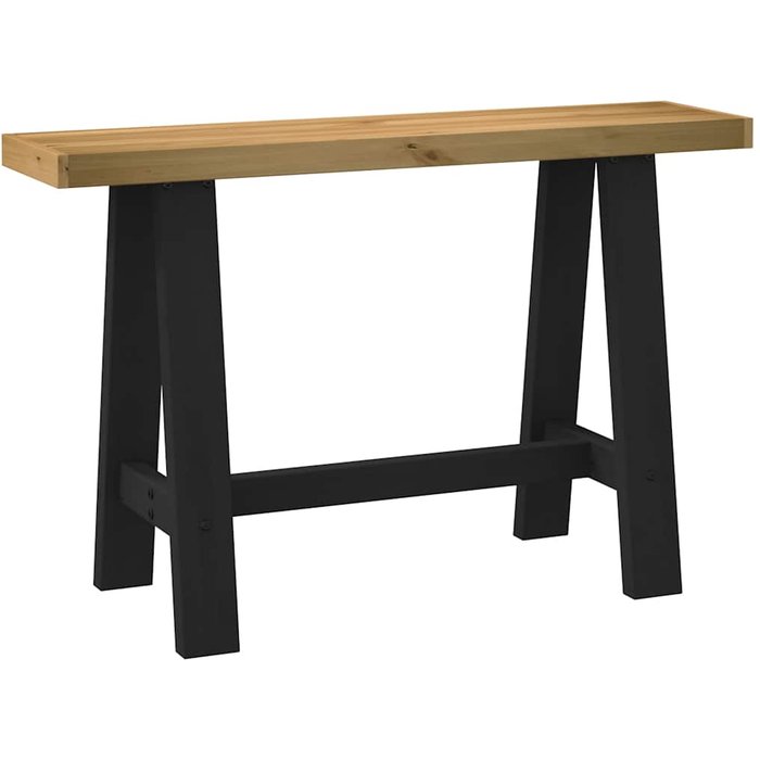 Mesa consola noain patas en forma de a pino macizo 120x30x75 cm