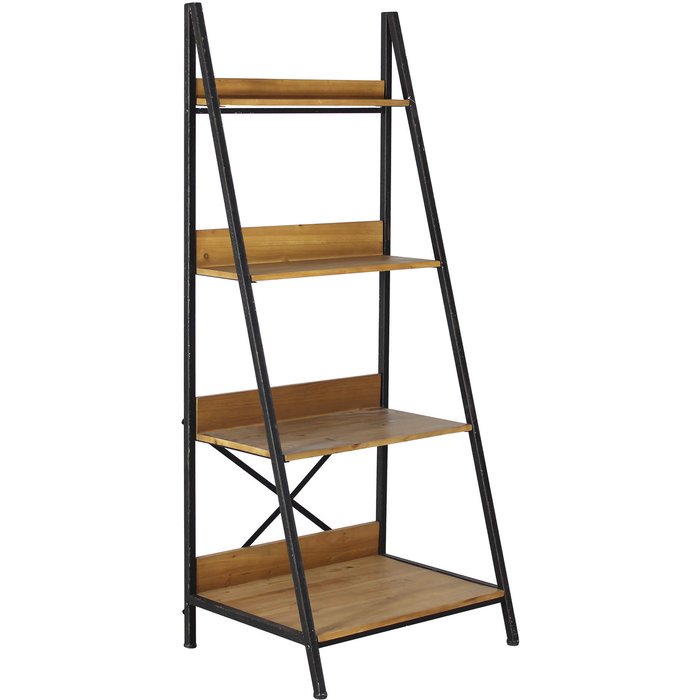 Estantería de interior classic step de 4 baldas de aglomerado laminado y metal