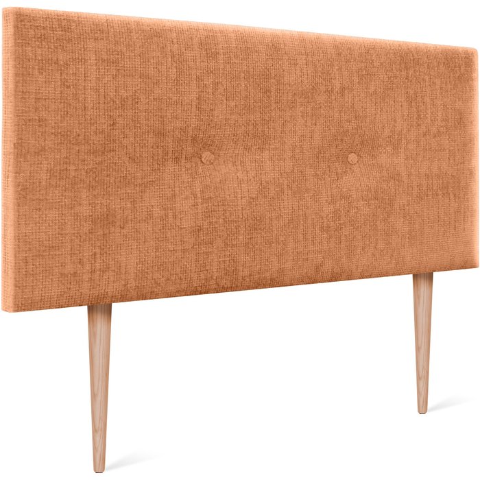 Dhome cabecero de lana natural con botones 95x105cm con patas camas 90 - naranja