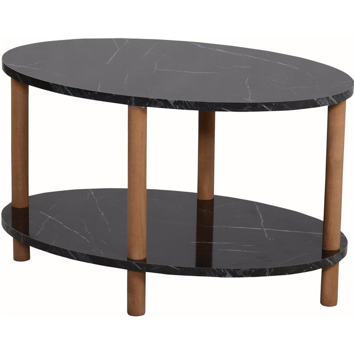 Mesa de centro ovalada 43 x 70 x 44 cm mármol negro 03_0008481