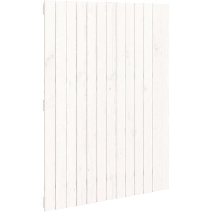 Cabecero de pared en madera maciza de pino blanco 82,5x3x110 cm - comfortxl