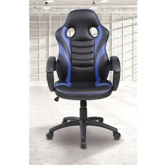 Silla gaming sof azul/negro