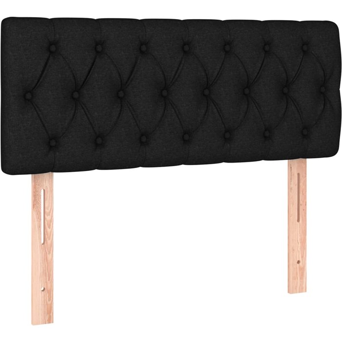 Cabecero cama - mueble cabecero de tela negro 100x7x78/88 cm