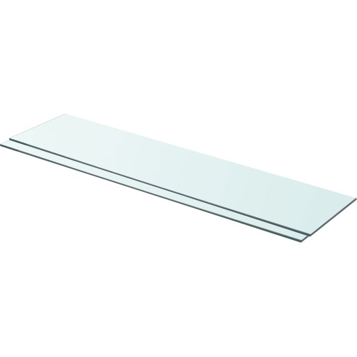 Estantes 2 unidades panel de vidrio transparente 90x20 cm - comfortxl
