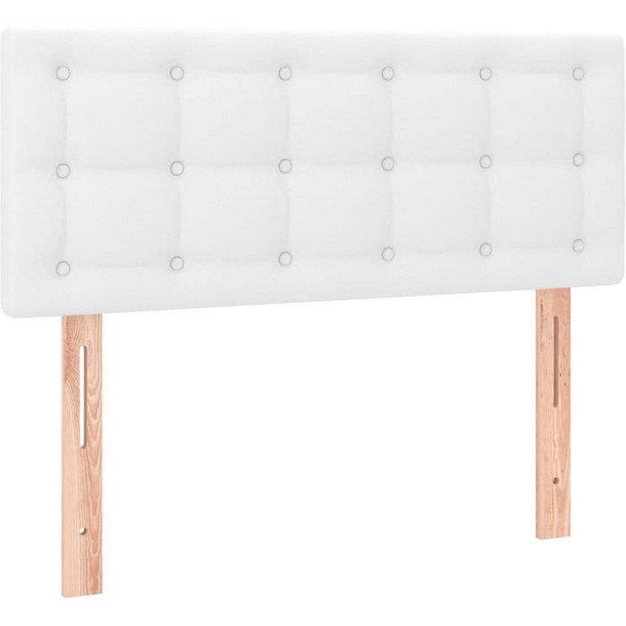 Cabecero cama - mueble cabecero de cuero sintético blanco 80x5x78/88 cm