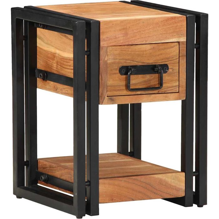 Armario de noche 2 pcs 30 x 30 x 40 cm madera de acacia sólida vidaxl