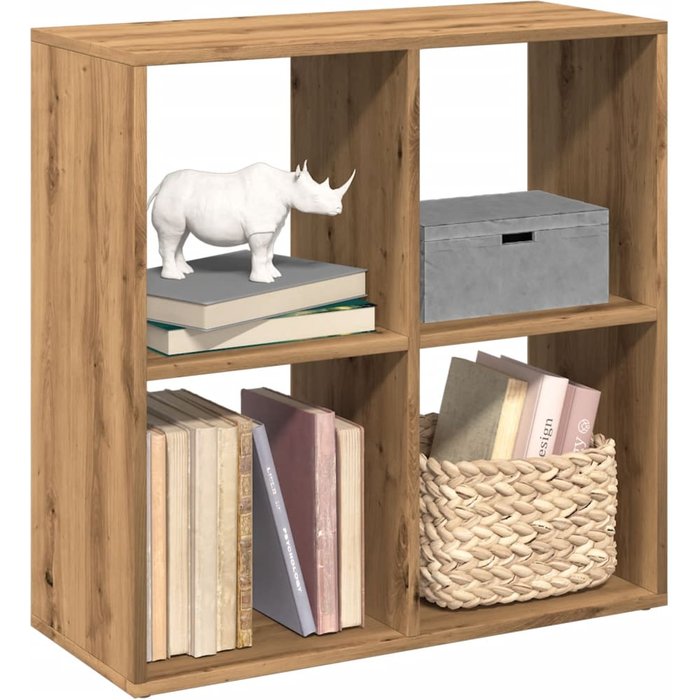 Estante separador de ambientes roble artesanal 69,5x29x69,5 cm