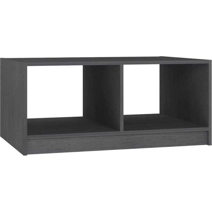 Mesa de centro de madera maciza de pino gris 75x50x33,5 cm - comfortxl