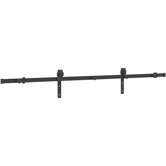 Kit de herrajes para puertas correderas acero negro 200 cm cfw35044