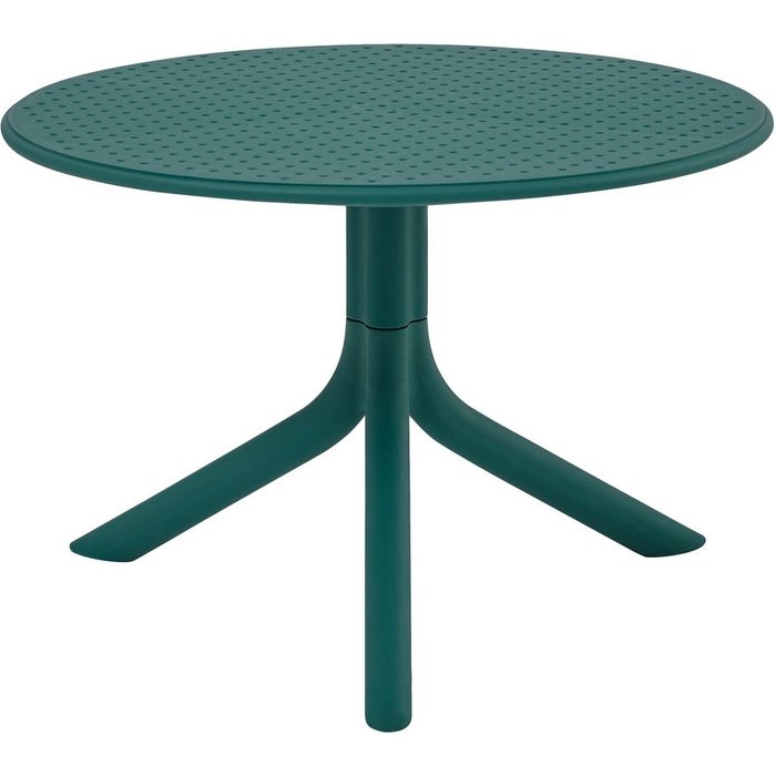 Mesa de centro de polipropileno azul verdoso, 60 x 60 x 41 cm