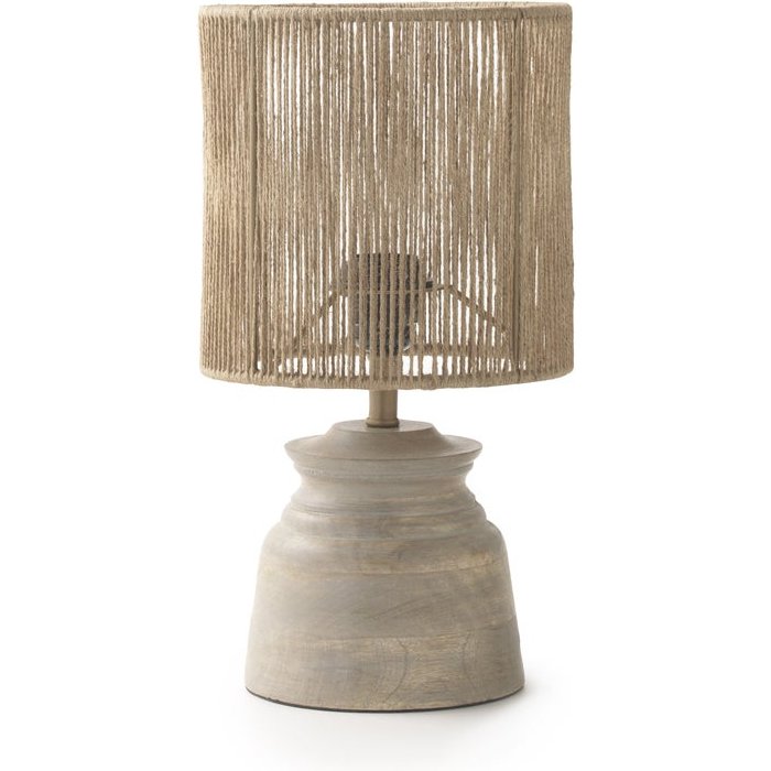 Lámpara de mesa de yute