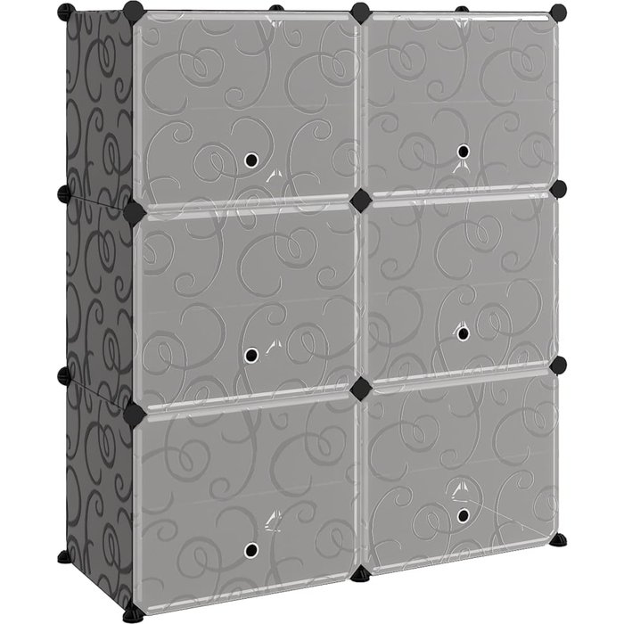 Zapatero pp negro 84,5x31x93,5 cm - comfortxl