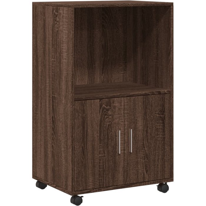 Armario con ruedas madera ingeniería marrón roble 55x40x91 cm - comfortxl