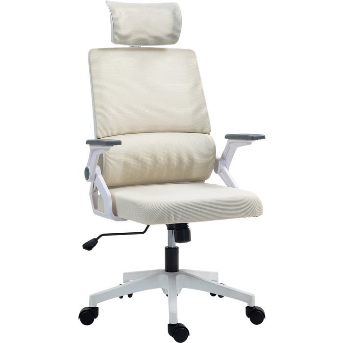 Silla de oficina vinsetto malla, espuma beige 60x61x121.5 cm