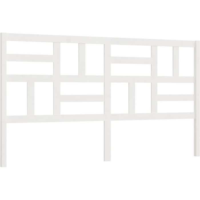 Cabecero de cama - mueble cabecero madera maciza de pino blanco 186x4x104 cm