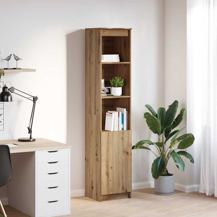 Maison exclusive - aparador artisan roble 37,5x35x180 cm madera de ingeniería