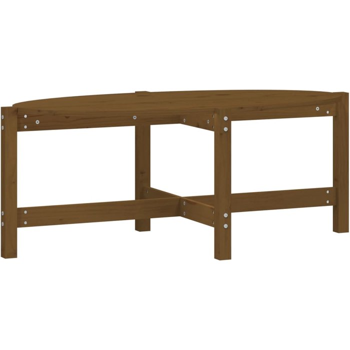 Mesa de centro madera maciza de pino marrón miel 118x63x45 cm - comfortxl