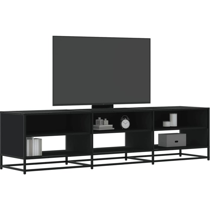Mueble de tv madera de ingeniería negro 180x40x46 cm vidaxl