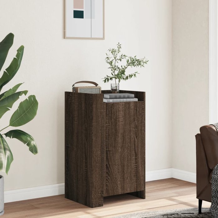 Aparador roble marrón 45x35x75 cm madera contrachapada