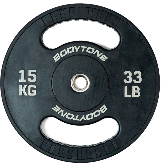 Disco de goma de 15 kg con agarre