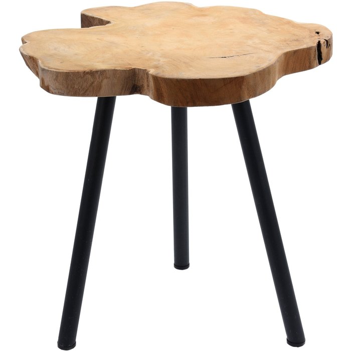 H&s collection mesa auxiliar de teca 40 cm