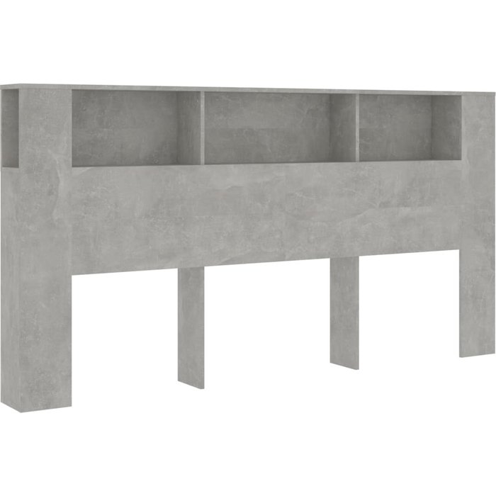 Cabecero cama mueble cabecero - gris hormigón 200x18,5x104,5 cm