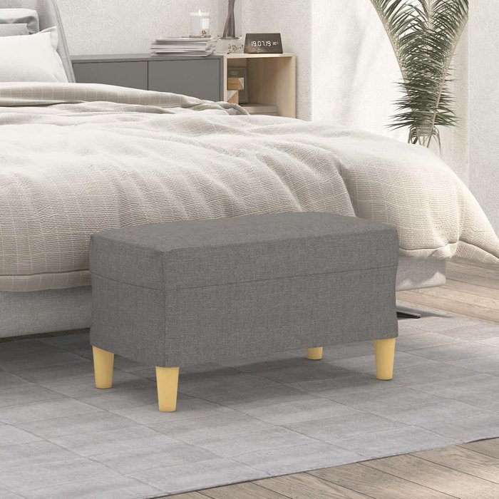 Banco interior | banco de tela gris oscuro 70x35x41 cm cfw65865
