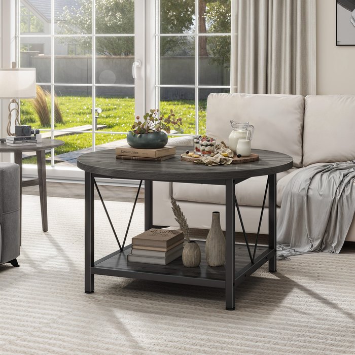 Mesa balconera bajo-80x80x46cm-gris