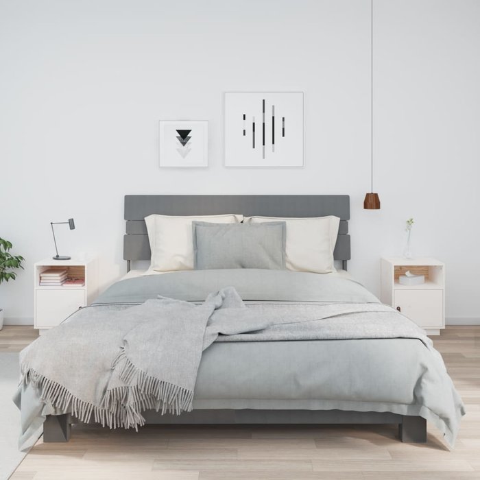 Maison exclusive - mesitas de noche 2 uds madera maciza pino blanco 40x34x55 cm