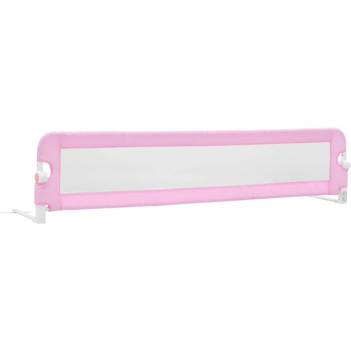 Barandilla de seguridad cama de ni?o poliéster rosa 180x42 cm - comfortxl
