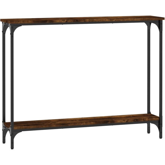 Mesa consola madera de ingeniería roble ahumado 100x22,5x75 cm - comfortxl