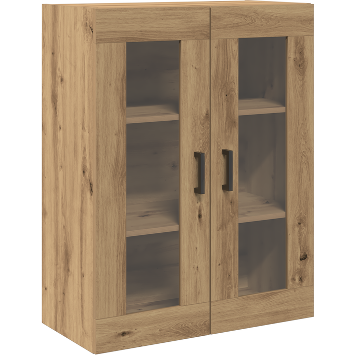 Aparador | rio de pared puertas de vidrio roble artisan 69,5x34x90 cm cfw361653