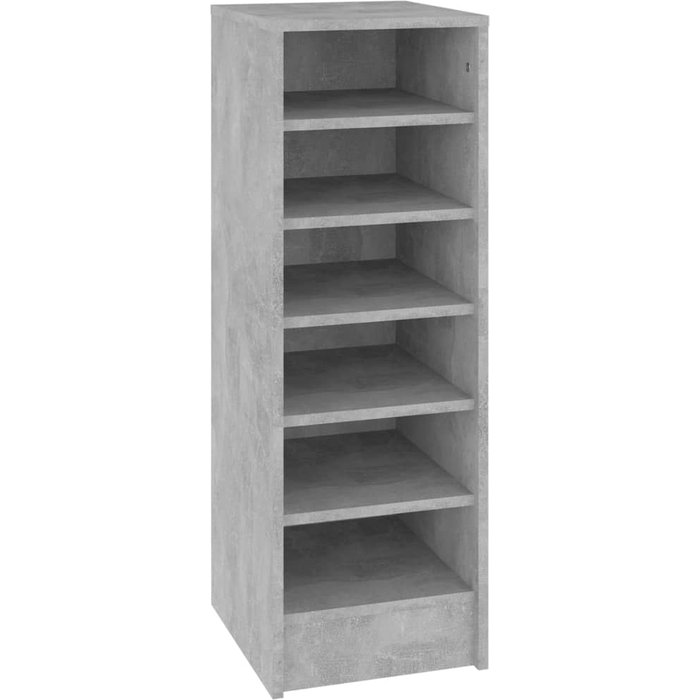 Mueble zapatero madera contrachapada gris hormigón 31,5x35x90cm - comfortxl