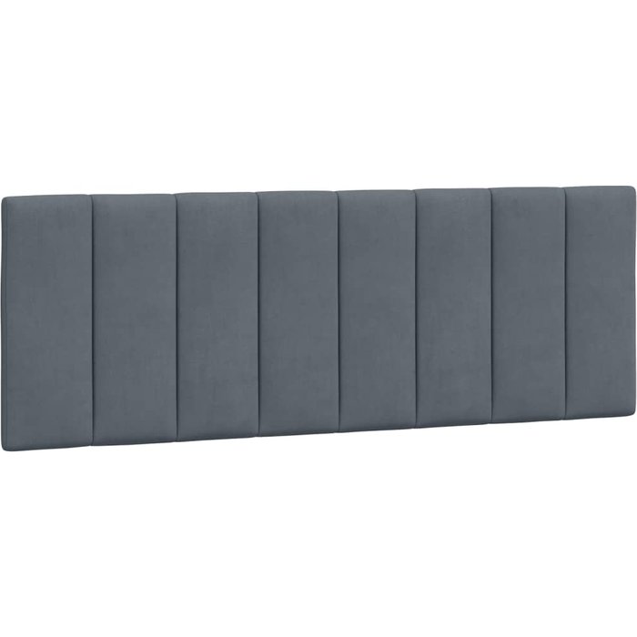 Cabecero de cama acolchado terciopelo gris oscuro 120 cm - comfortxl