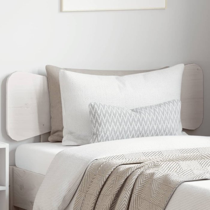 Cabecero blanco 100 cm madera maciza de pino