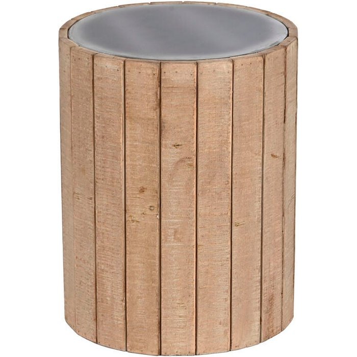 Mesa auxiliar home esprit natural abeto madera mdf 36 x 36 x 45 cm