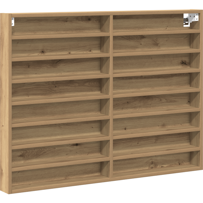 Mueble vitrina madera de ingeniería roble artisan 100x8,5x75 cm cfw20494