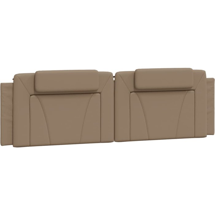Cabecero de cama acolchado cuero sintético capuchino 180 cm - comfortxl