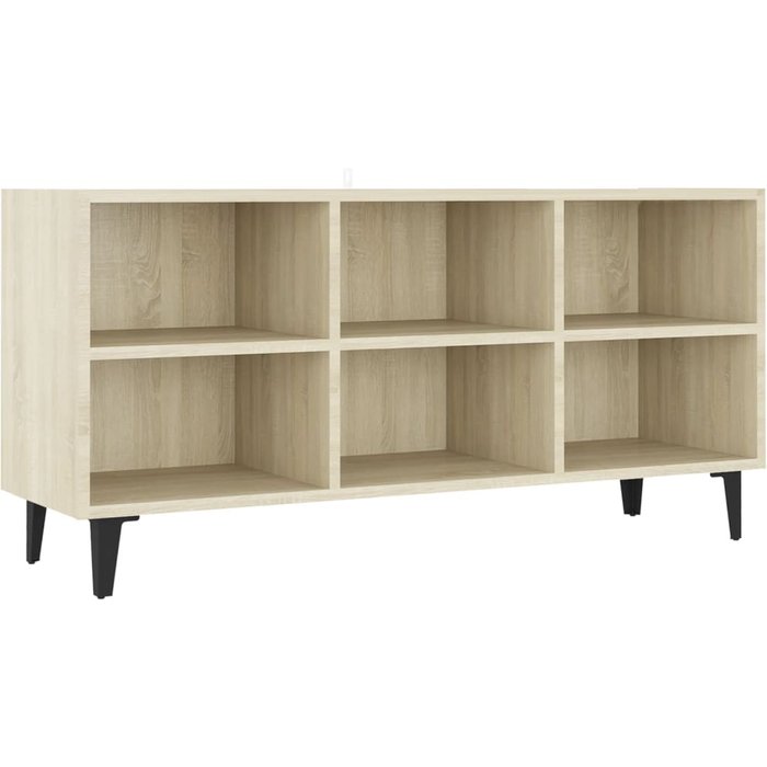 Mueble tv con patas de metal roble sonoma 103,5x30x50 cm