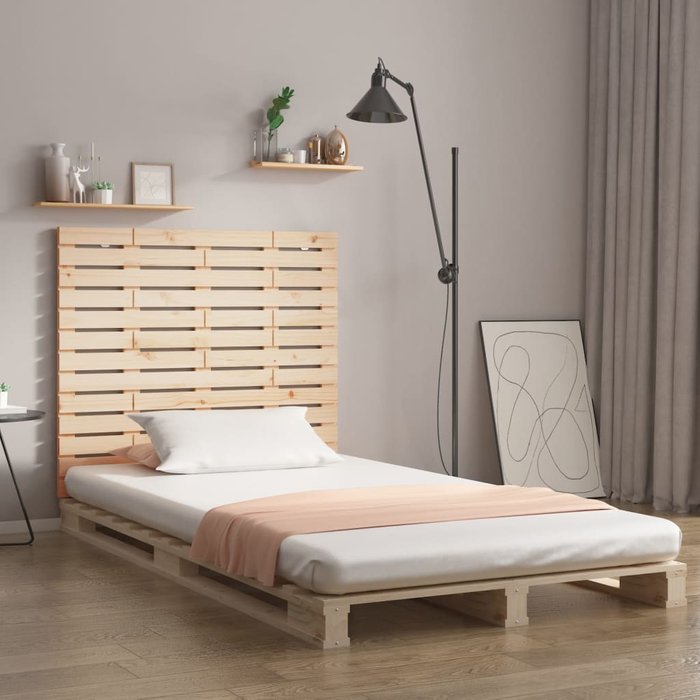Vidaxl cabecero de cama de pared madera maciza de pino 126x3x91,5 cm