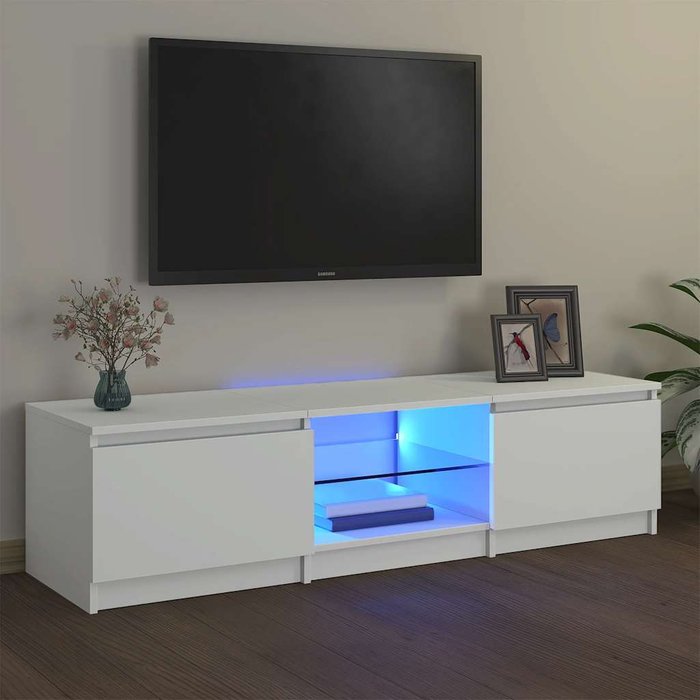 Mueble para tv con luces led 140x40x36 cm
