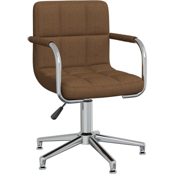 Silla de comedor giratoria tela marrón vidaxl