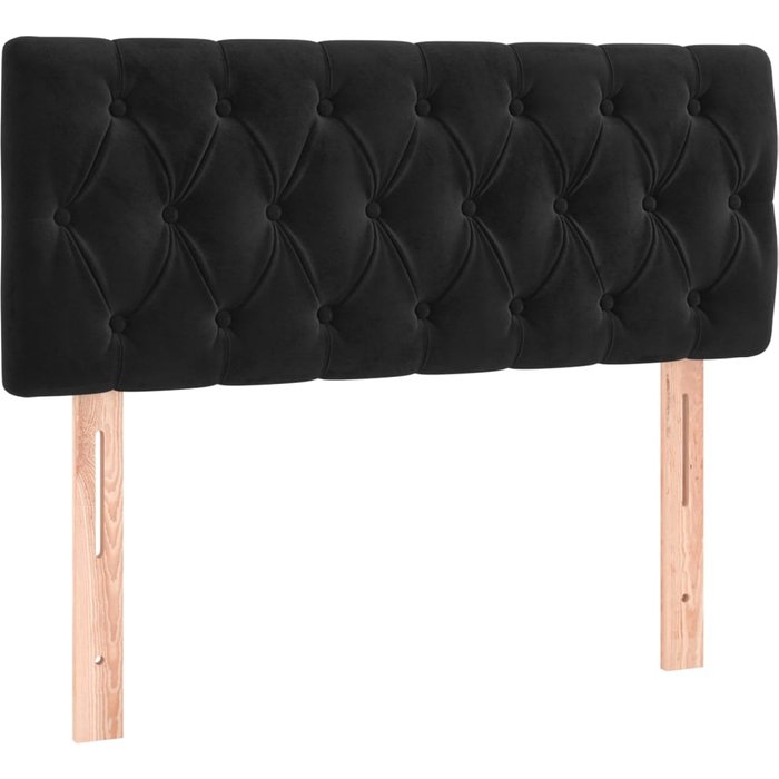 Cabecero cama - mueble cabecero de terciopelo negro 90x7x78/88 cm