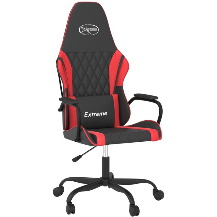 Silla gaming | silla de oficina de masaje cuero sintético negro y rojo cfw55578