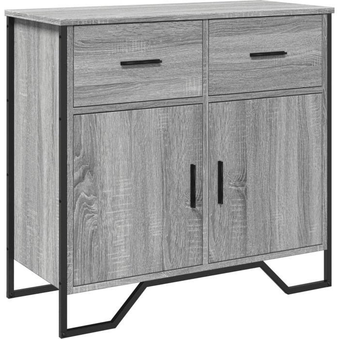 Aparador madera de ingeniería gris sonoma 79,5x35,5x74,5 cm - comfortxl