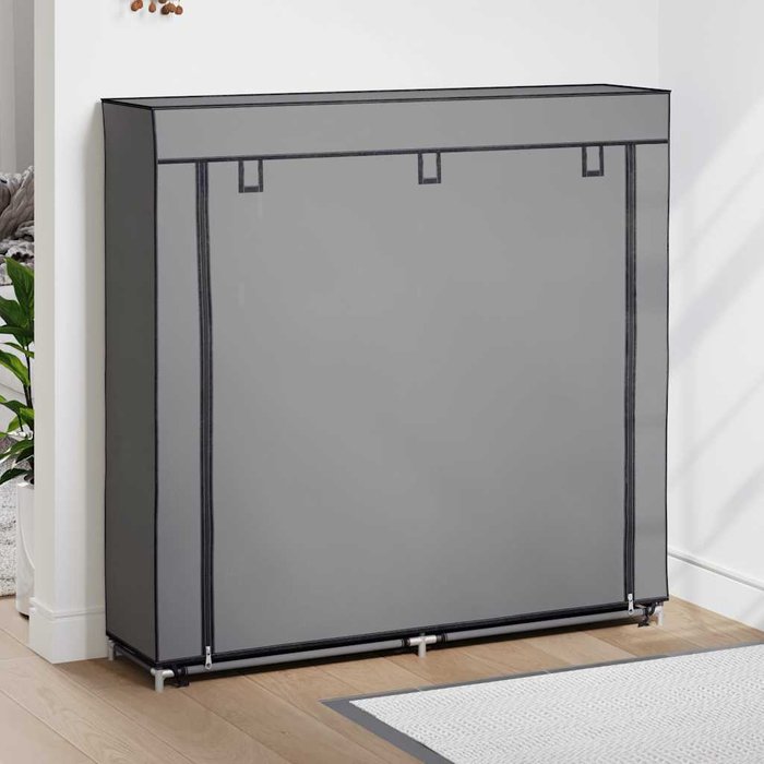 Maison exclusive - mueble zapatero con funda de tela gris 115x28x110 cm