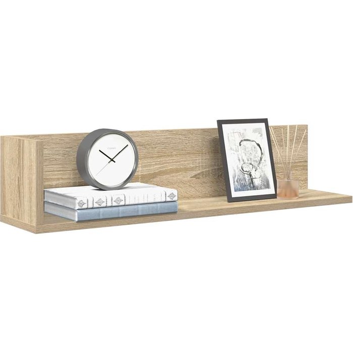 Estantería de pared sonoma de roble, 2 piezas, 75 x 16,5 x 16,5 cm