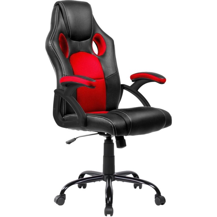 Silla gaming oficina, silla ordenador ergonómica con reposabrazos rojo dormidán