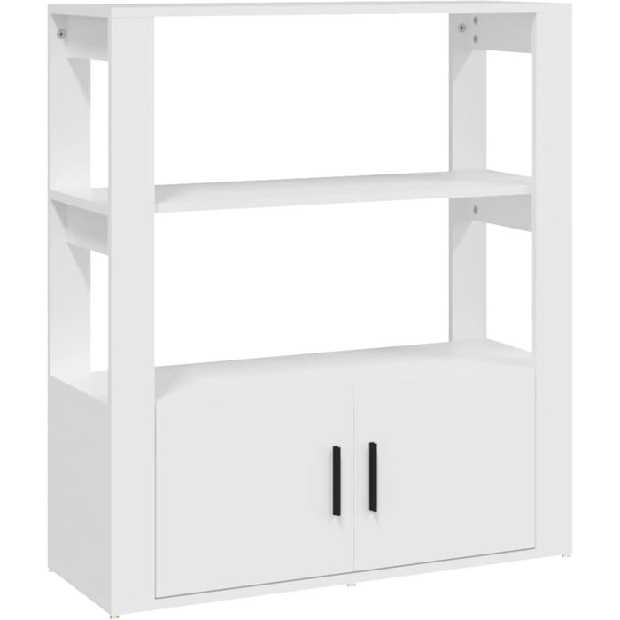 Aparador de madera contrachapada blanco 80x30x90 cm - comfortxl