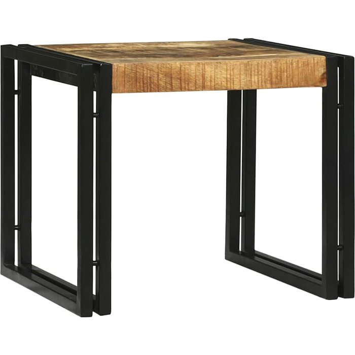 Mesa de café 2 piezas marrón madera maciza de mango